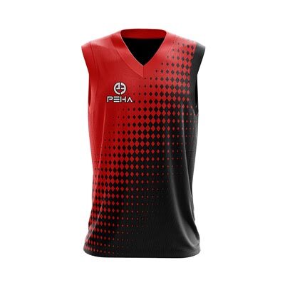 Koszulka koszykarska PEHA Roca czerwono-czarna
