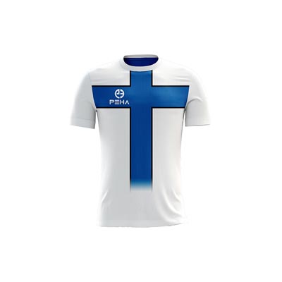 Koszulka piłkarska PEHA Academy biało-niebieska