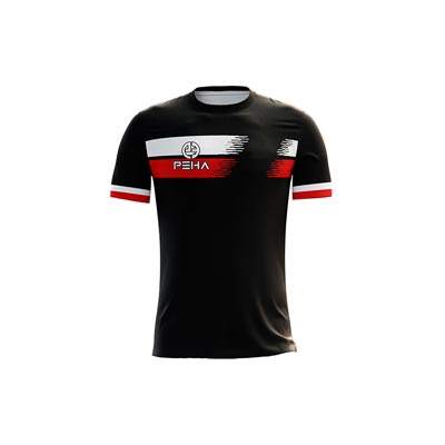 Koszulka piłkarska PEHA Contra czarno-biało-czerwona