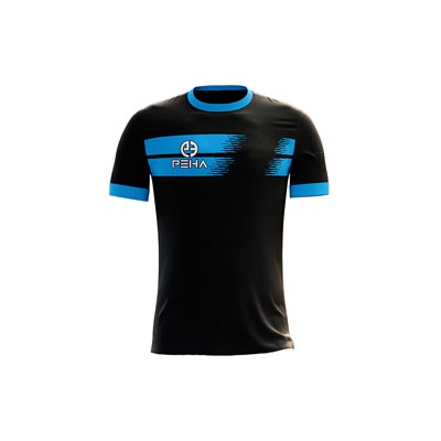 Koszulka piłkarska PEHA Contra czarno-turkusowa