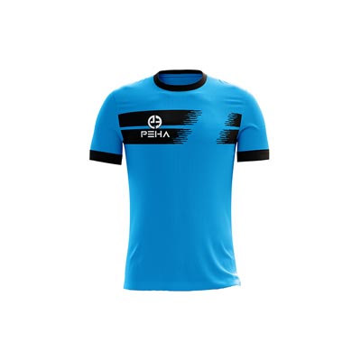 Koszulka piłkarska PEHA Contra turkusowo-czarna
