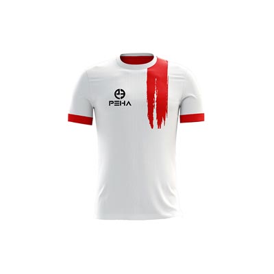 Koszulka piłkarska PEHA Flash biało-czerwona