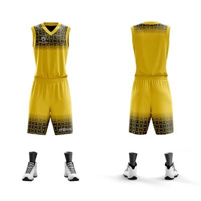 Strój koszykarski PEHA Icon czarno-żółty