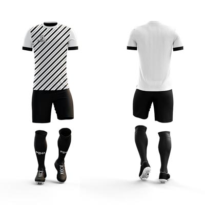 Strój piłkarski dla dzieci PEHA Copa biało-czarny