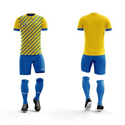 Strój piłkarski dla dzieci PEHA Copa żółto-niebieski