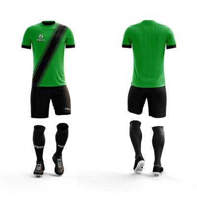 Strój piłkarski dla dzieci PEHA Legend zielono-czarny