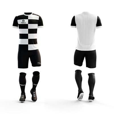 Strój piłkarski PEHA Colo czarno-biały
