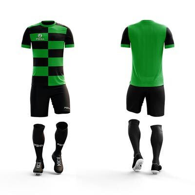 Strój piłkarski PEHA Colo czarno-zielony