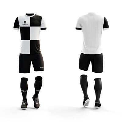Strój piłkarski PEHA Husar czarno-biały
