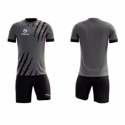 Strój siatkarski PEHA King szaro-czarny