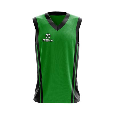 Koszulka koszykarska dla dzieci PEHA Ebro zielono-czarna