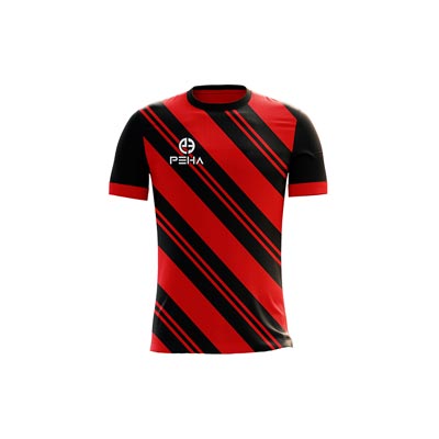 Koszulka piłkarska dla dzieci PEHA Challenge czarno-czerwona