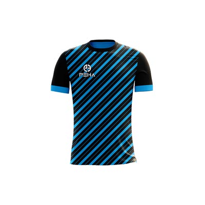 Koszulka piłkarska dla dzieci PEHA Copa czarno-turkusowa
