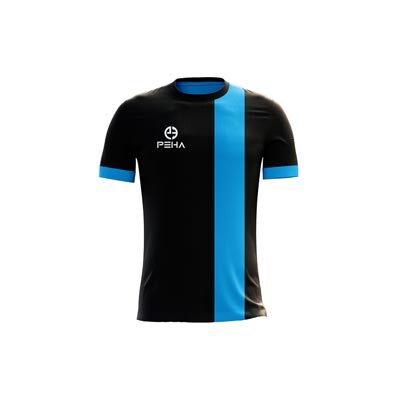 Koszulka piłkarska dla dzieci PEHA Final czarno-turkusowa