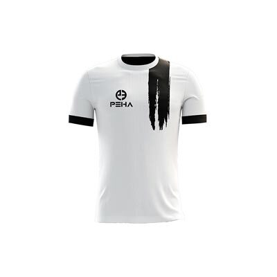 Koszulka piłkarska dla dzieci PEHA Flash biało-czarna