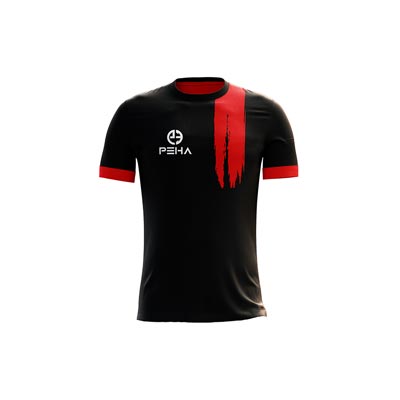 Koszulka piłkarska dla dzieci PEHA Flash czarno-czerwona