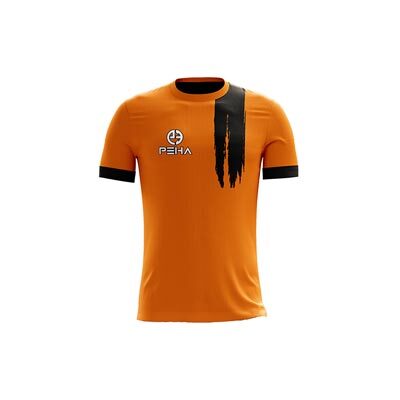 Koszulka piłkarska dla dzieci PEHA Flash pomarańczowo-czarna