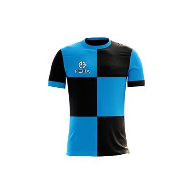 Koszulka piłkarska dla dzieci PEHA Husar turkusowo-czarna