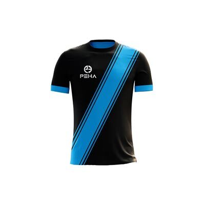 Koszulka piłkarska dla dzieci PEHA Legend czarno-turkusowa