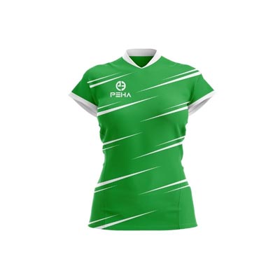 Koszulka siatkarska damska dla dzieci PEHA Arcos zielono-biała