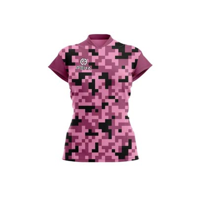 Koszulka siatkarska damska dla dzieci PEHA Army różowa