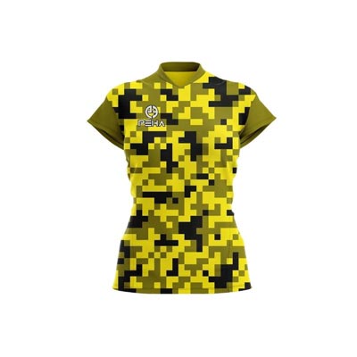 Koszulka siatkarska damska dla dzieci PEHA Army żółta