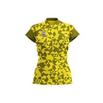 Koszulka siatkarska damska dla dzieci PEHA Combat żółta
