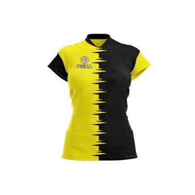 Koszulka siatkarska damska dla dzieci PEHA Combi żółto-czarna