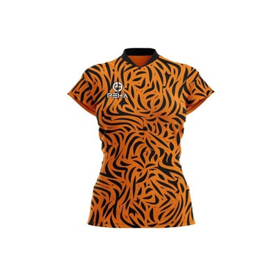 Koszulka siatkarska damska dla dzieci PEHA Hunter pomarańczowo-czarna