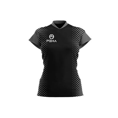 Koszulka siatkarska damska dla dzieci PEHA Jumper czarno-szara