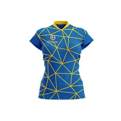 Koszulka siatkarska damska dla dzieci PEHA Magic niebiesko-żółta