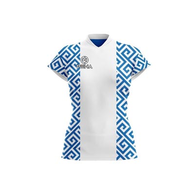 Koszulka siatkarska damska dla dzieci PEHA Onyx biało-niebieska