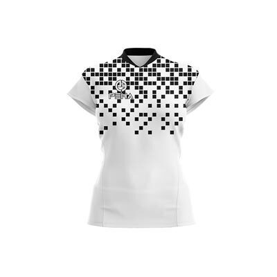 Koszulka siatkarska damska dla dzieci PEHA Pixel biało-czarna