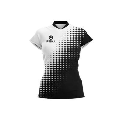 Koszulka siatkarska damska dla dzieci PEHA Roca biało-czarna