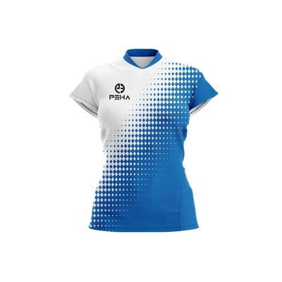 Koszulka siatkarska damska dla dzieci PEHA Roca biało-niebieska