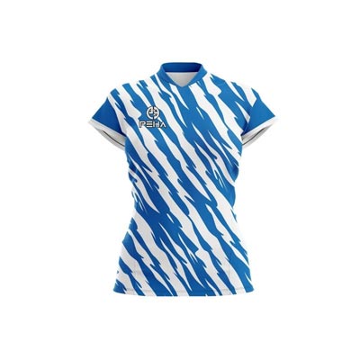 Koszulka siatkarska damska dla dzieci PEHA Sampa biało-niebieska