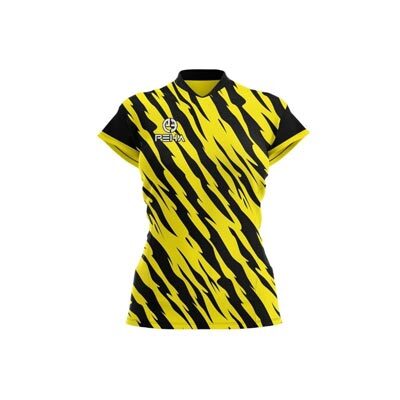 Koszulka siatkarska damska dla dzieci PEHA Sampa żółto-czarna