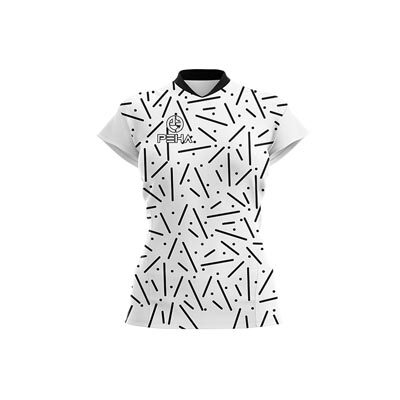 Koszulka siatkarska damska dla dzieci PEHA Star biało-czarna