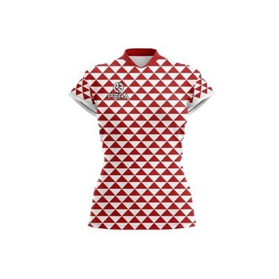 Koszulka siatkarska damska dla dzieci PEHA Vertis biało-czerwona