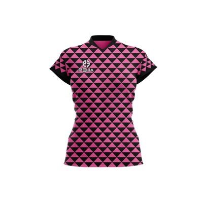 Koszulka siatkarska damska dla dzieci PEHA Vertis czarno-różowa