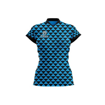 Koszulka siatkarska damska dla dzieci PEHA Vertis czarno-turkusowa