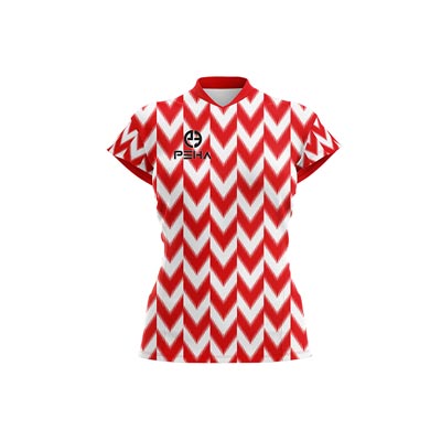 Koszulka siatkarska damska dla dzieci PEHA Vigo biało-czerwona
