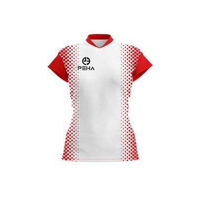 Koszulka siatkarska damska PEHA Jumper biało-czerwona