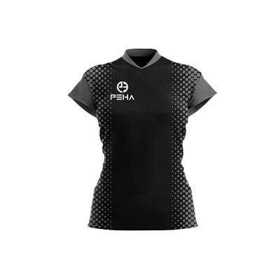 Koszulka siatkarska damska PEHA Jumper czarno-szara