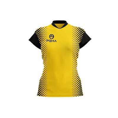 Koszulka siatkarska damska PEHA Jumper żółto-czarna