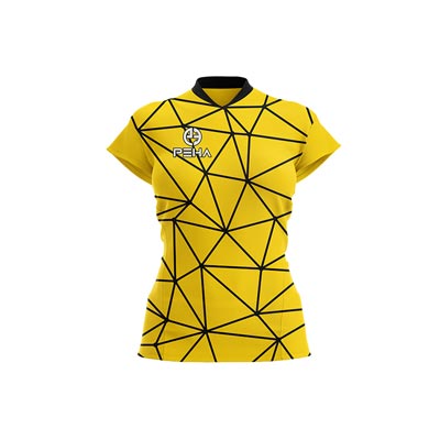 Koszulka siatkarska damska PEHA Magic żółto-czarna