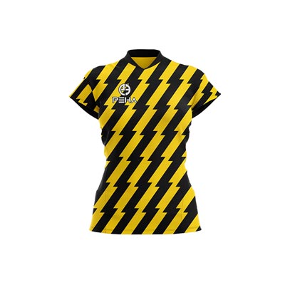 Koszulka siatkarska damska PEHA Thunder czarno-żółta
