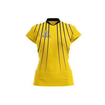 Koszulka siatkarska damska PEHA Vapor żółto-czarna