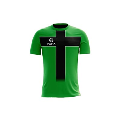 Koszulka siatkarska dla dzieci PEHA Academy zielono-czarna