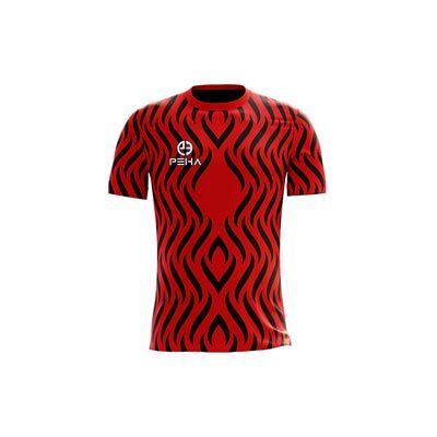 Koszulka siatkarska dla dzieci PEHA Colo czerwono-czarna